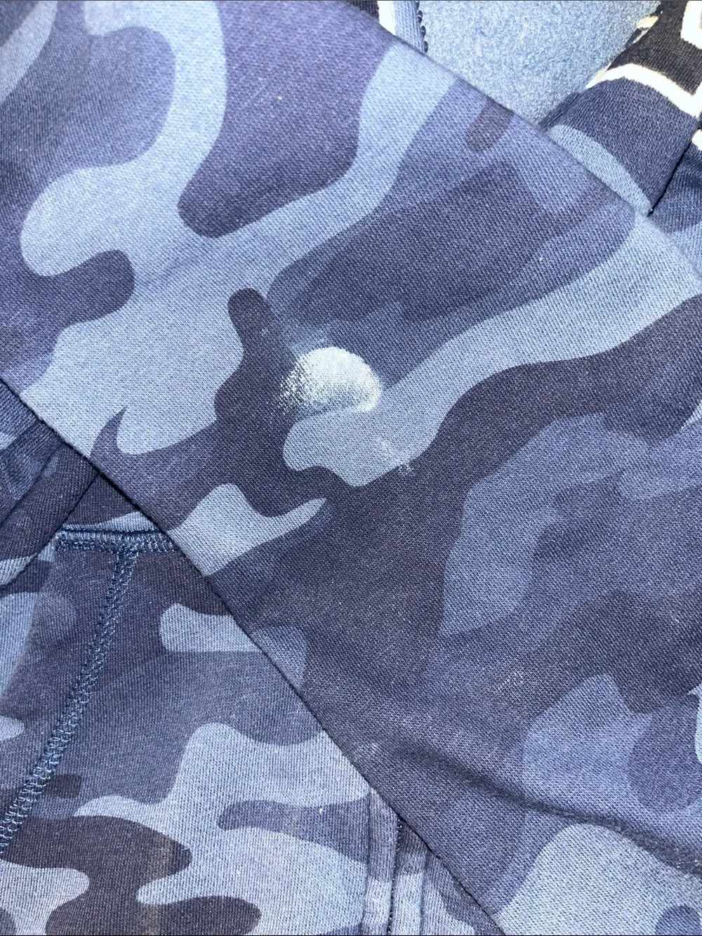 Boys Gap Blue Camo Zip Up Hoodie Sweatshirt size L